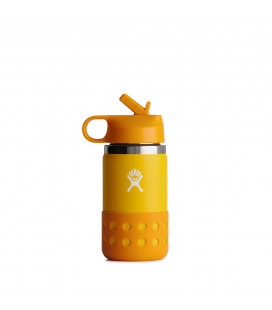 12 OZ KIDS WIDE MOUTH STRAW LID AND BOOT CANARY