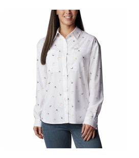 Columbia Women's Silver Ridge Utility Patterned Woven Long Sleeve Shirt